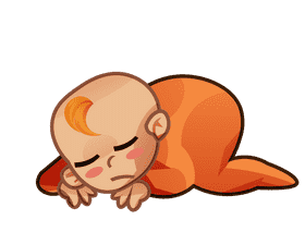 Cute baby sleep clipart