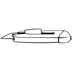 Cutter side black and white clipart
