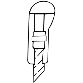 Cutter thick black and white clipart