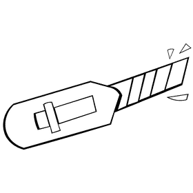 Cutter yellow black and white clipart