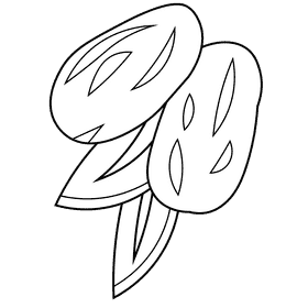 Dates double black and white clipart