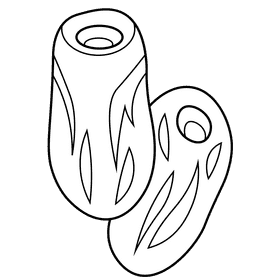 Dates double black and white clipart