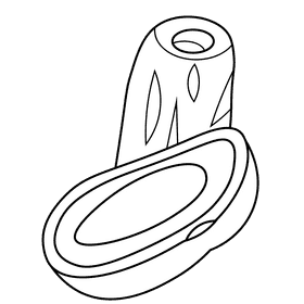 Dates fruits black and white clipart