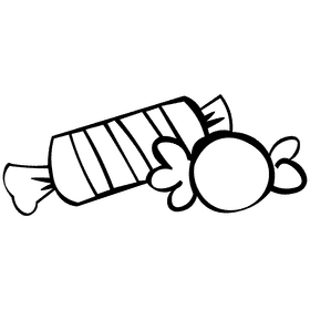 Dessert candies black and white clipart