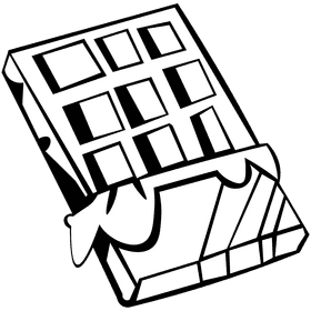 Dessert chocolate black and white clipart