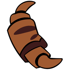 Dessert croissant clipart