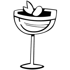 Dessert jelly black and white clipart