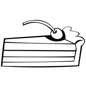 Dessert pie black and white clipart