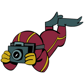 Diver camera clipart
