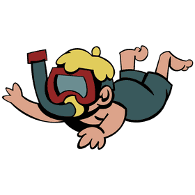 Diver hair clipart