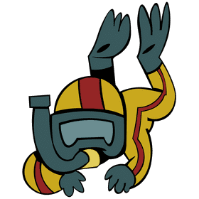 Diver yellow clipart
