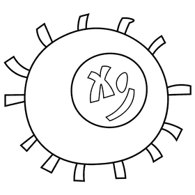 Dna cell black and white clipart