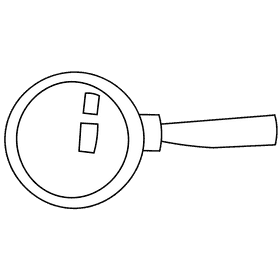 Dna magnifier black and white clipart