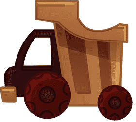 Dump truck pale clipart