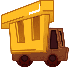 Dump truck square clipart