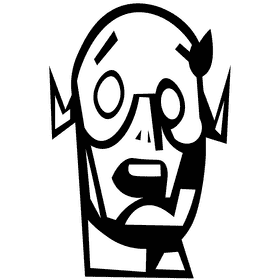 Flash shocked black and white clipart