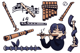 Flute vector