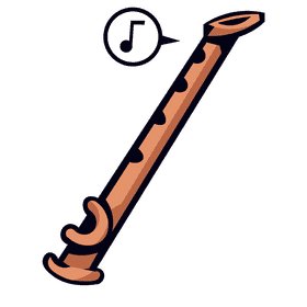 Flute note clipart