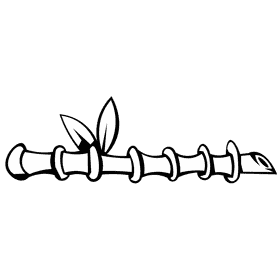 Flute plant black and white clipart