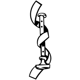 Flute stripe black and white clipart