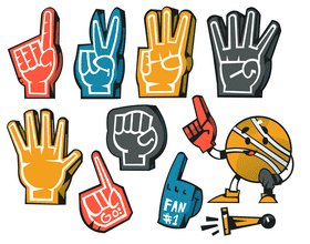 Foam finger vector