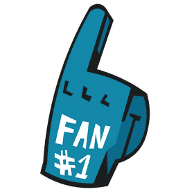 Foam finger fan clipart