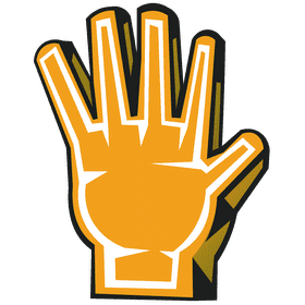 Foam finger five clipart
