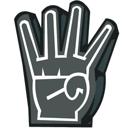 Foam finger four clipart