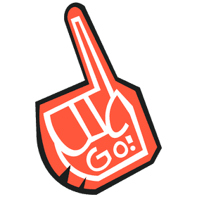 Foam finger go clipart