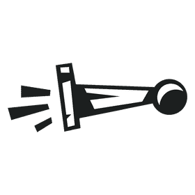 Foam finger horn black and white clipart