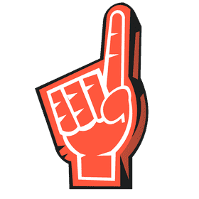 Foam finger one clipart
