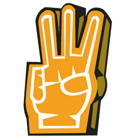 Foam finger three clipart