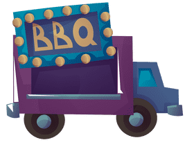 Food truck bbq clipart