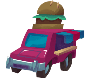 Food truck burger clipart