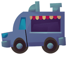 Food truck truck clipart