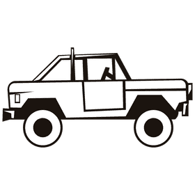 Ford all terrain black and white clipart