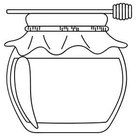 Honey drawing black and white clipart