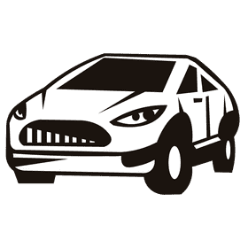 Ford blue black and white clipart