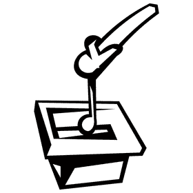 Fries dip black and white clipart