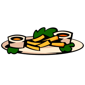 Fries plate clipart