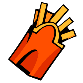 Fries tilted clipart