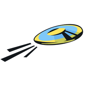 Frisbee flying clipart