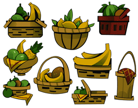 Fruit basket vector