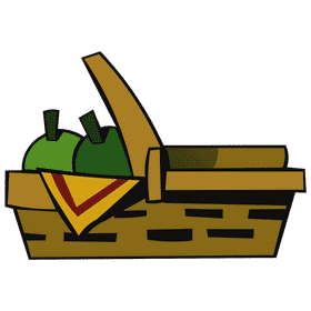 Fruit basket apple clipart