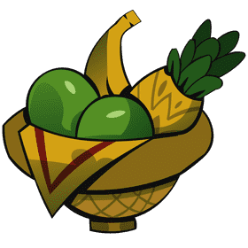 Fruit basket pineapple clipart