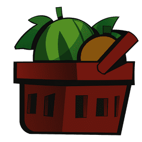 Fruit basket plastic clipart