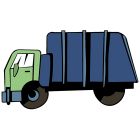 Garbage truck big clipart