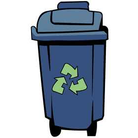 Garbage truck bin clipart