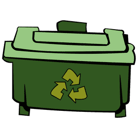 Garbage truck container clipart