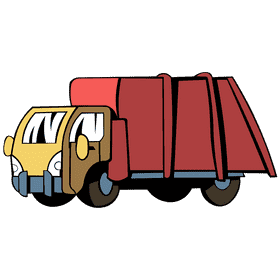 Garbage truck new clipart